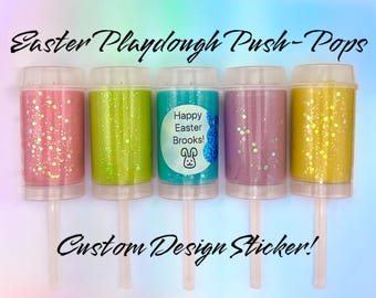 Easter Playdough Push-Pops, Spring, Easter Basket Stuffer, Sensory Kit, Party Favor, Busy Box, Play, Kids Gift, Craft, Montessori, Classroom