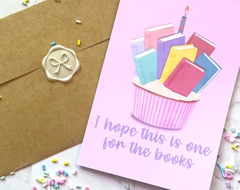 Book Cupcake Birthday Card – Literary Gift