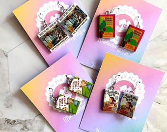 Miniature Children&#39;s Book earrings-- great gift for book lovers- great gift for teachers