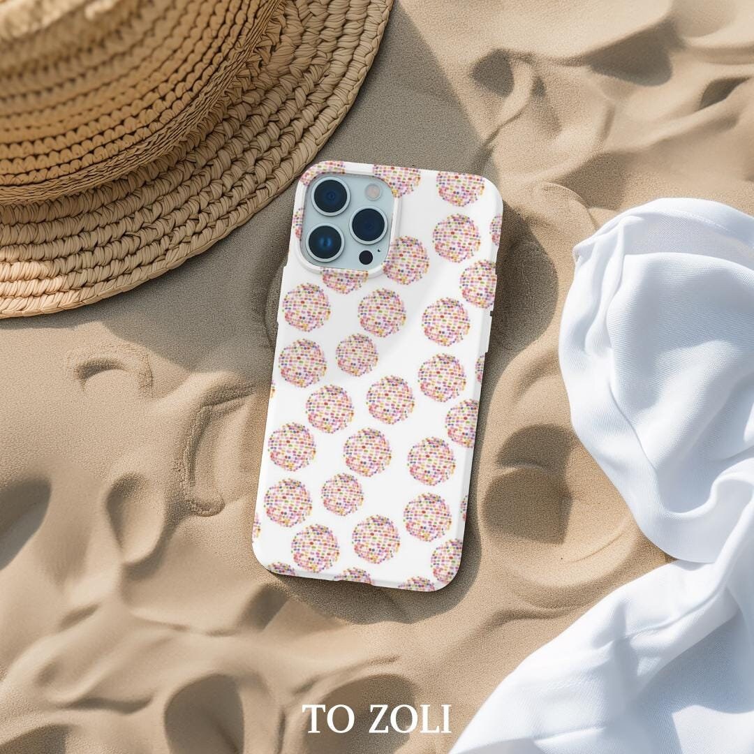 Colorful Pastel Color Disco Ball Phone Case iPhone 16 15 14 13 12 11 ...