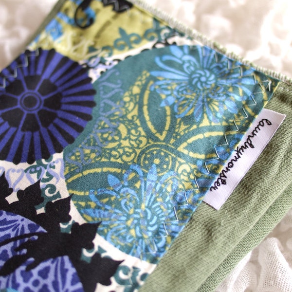 Baby burp cloth - Art nouveau hand dyed burp cloth in sage green
