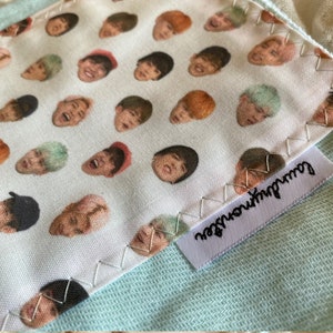 Baby burp cloth - BTS Bangtan Sonyeondan hand dyed mint burp cloth