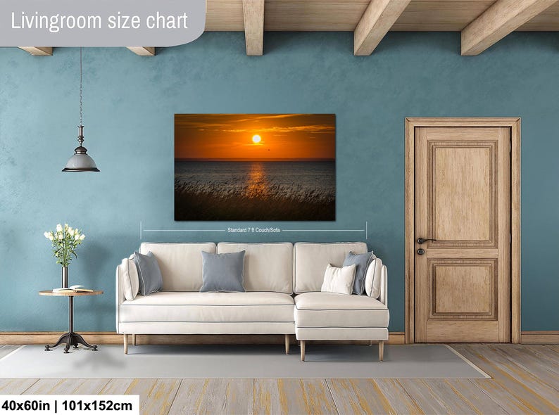 Lake Ontario Orange Sky Sunset With Reflection - Etsy