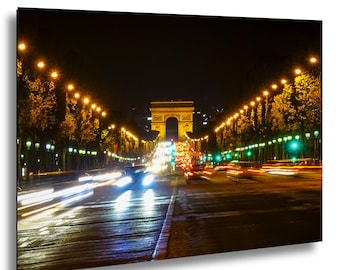 Arc de Triomphe Print: Champs-Élysées, Paris Night View