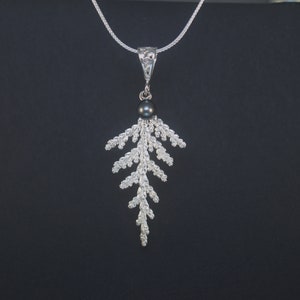 Individually Cast Sterling Silver Cypress Branch Pendant - OOAK - Up North Style - Nature Lover Gift