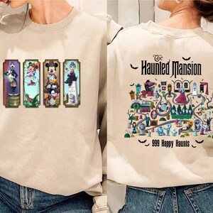 Camiseta con el mapa de la Mansión Encantada, camiseta de Mickey y sus amigos, camiseta de Halloween de Disneyland, camiseta familiar de Halloween de Main Street, camiseta de la temporada espeluznante