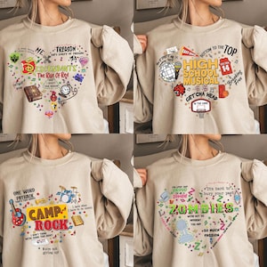 Disney Channel Zombies 4 Movie Characters Shirt, Descendants Zombies Worlds Collide Tour 2025 Shirt, The Rise Of Red Characters School Shirt