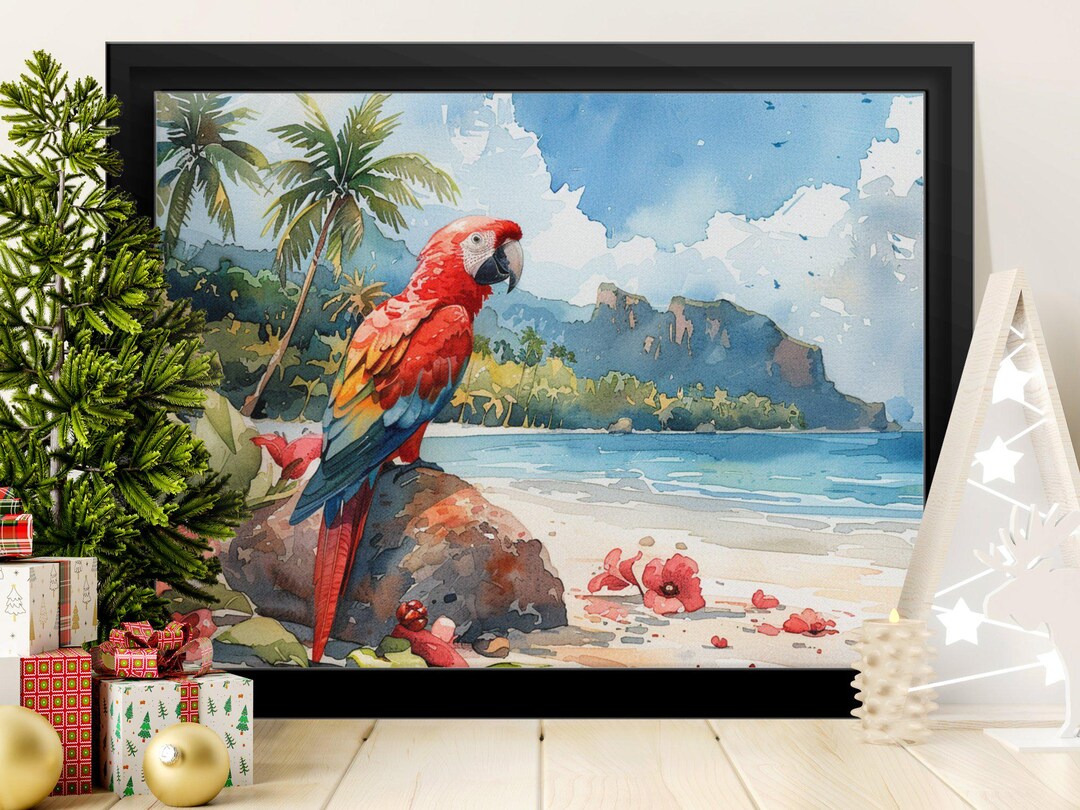 Beauty Tropical Bird Poster Print Art
