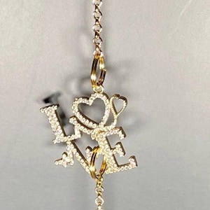 Acchiappasole a forma di cuore con strass e grande prisma di cristallo, cuore rosso, colore oro