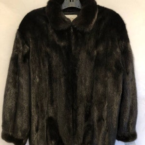 Black Mink Bomber Jacket