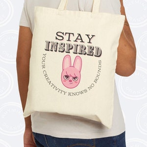 Stray Kids SKZoo Motivation Canvas Tote Bags, SKZ Canvas Bags for STAY, StrayKids Eco-friendly Reusable KPop Music Fan Grocery Book Bags