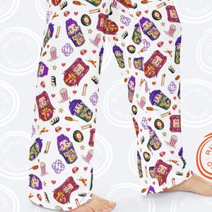 KPDH *Huntrix Ramen* Youth / Women&#39;s Pajama Pants,  Comfortable KPop Sleepwear, Demon Hunters Loungewear, K-Pop PJs,  Women&#39;s Lounge Bottoms