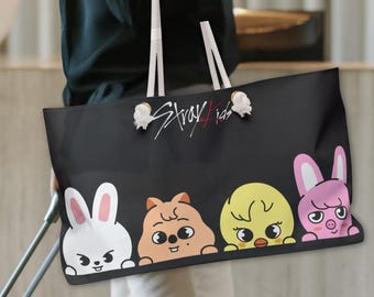SKZOO Weekender Bag, Stray Kids Travel Tote, SKZ STAY Overnight