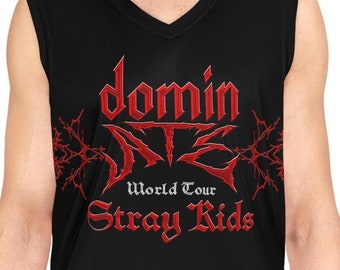 Personalized Stray Kids DominATE Tour Basketball Jersey, All-Over-Print  (AOP) SKZ Sleeveless Sports Shirt, Custom StrayKids Jersey