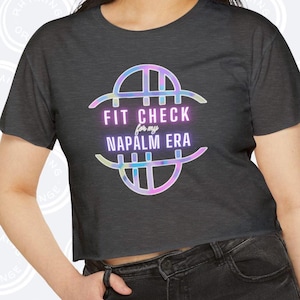 KPDH *Fit Check for my Napalm Era* Cropped Tee, Film Graphic T-Shirt, Huntrix film KPop, Rumi Zoey Mira Fan Gift Shirt
