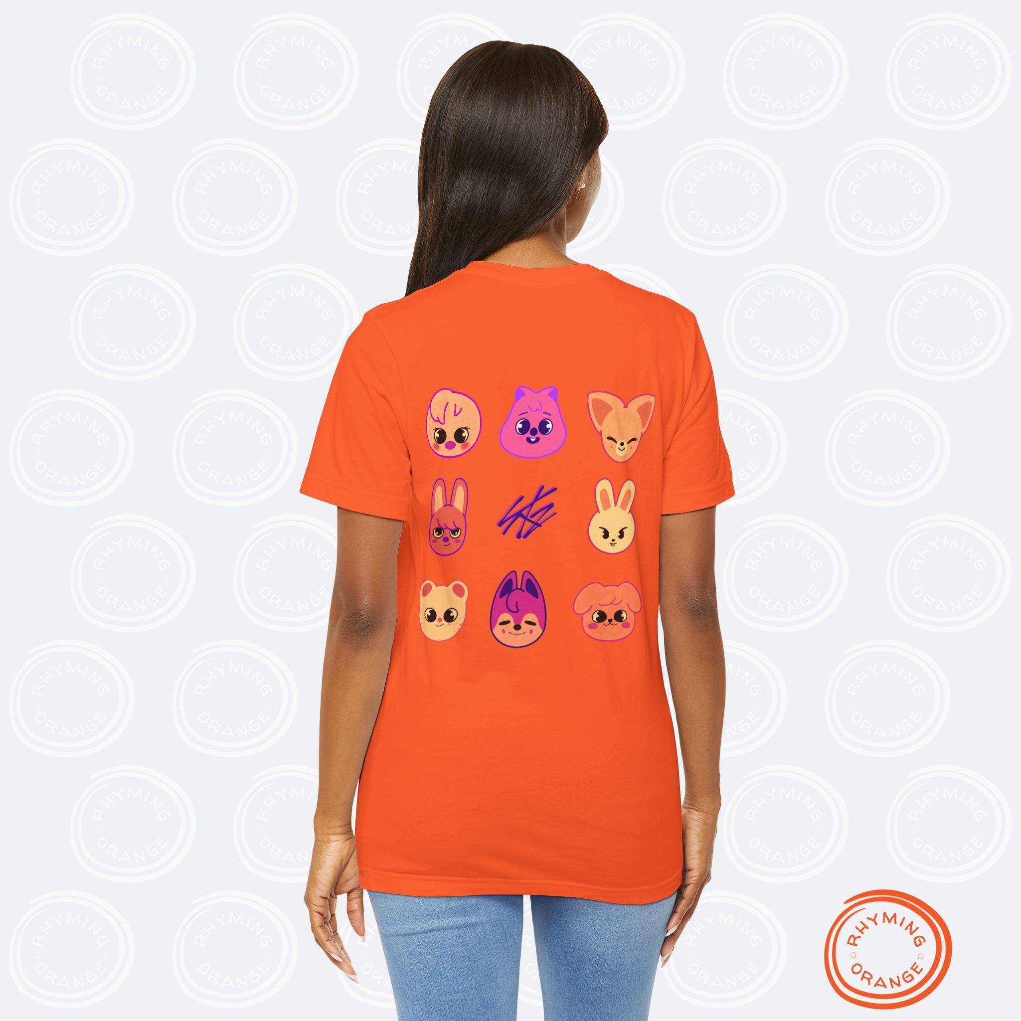 straykids ボカリ　オリジナル小　skzoo みかん服 Stray Kids Skzoo Tee, Straykids Unisex Vivid Brights T-shirt
