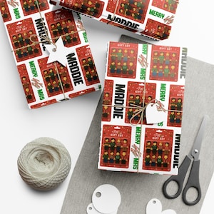 Personalisierte Stray Kids Urlaub Minifigur Set Geschenkpapier, Benutzerdefinierte SKZ Bricks Minifiguren Geschenkpapier, Weihnachten Chanukka Geschenke BangChan Felix