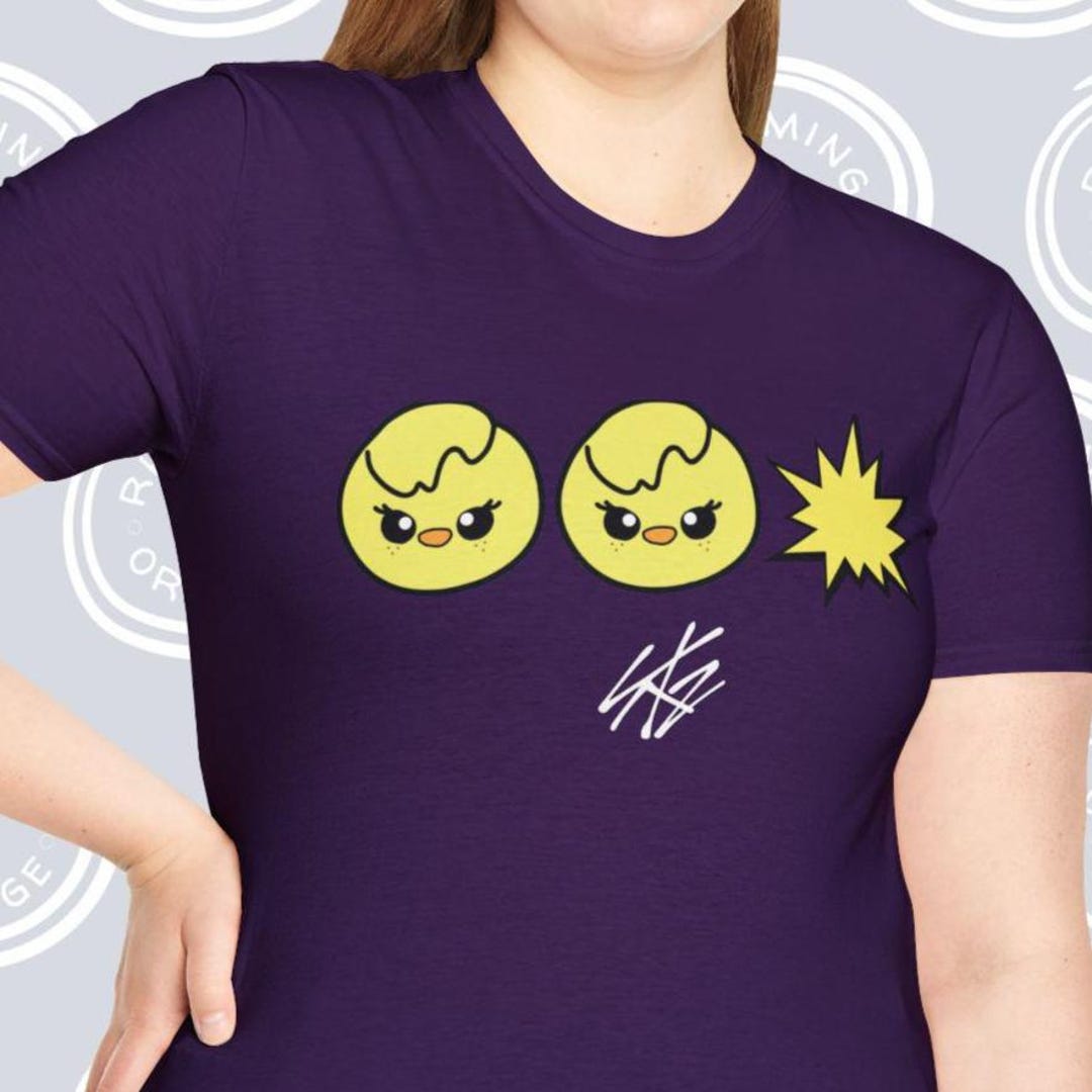 Stray Kids Skzoo Front Print Tee, Bbokari Chk Chk Boom Funny