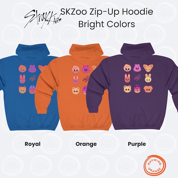 Stray Kids SKZoo ジップアップ パーカー、Vivid Brights SKZ