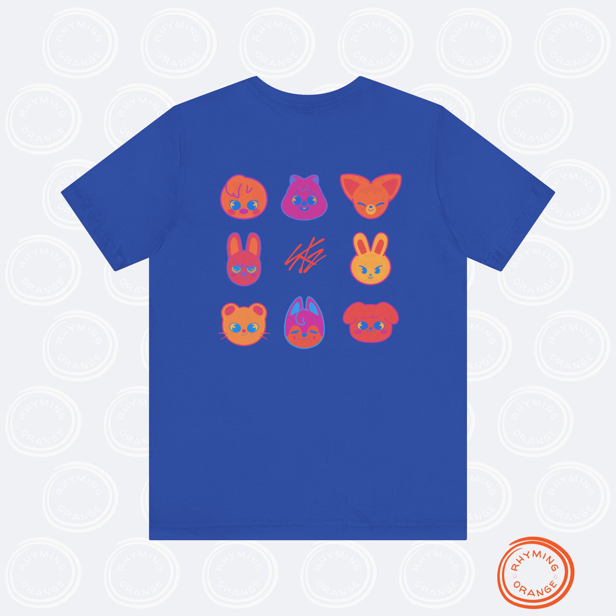 straykids ボカリ　オリジナル小　skzoo みかん服 Stray Kids Skzoo Tee, Straykids Unisex Vivid Brights T-shirt
