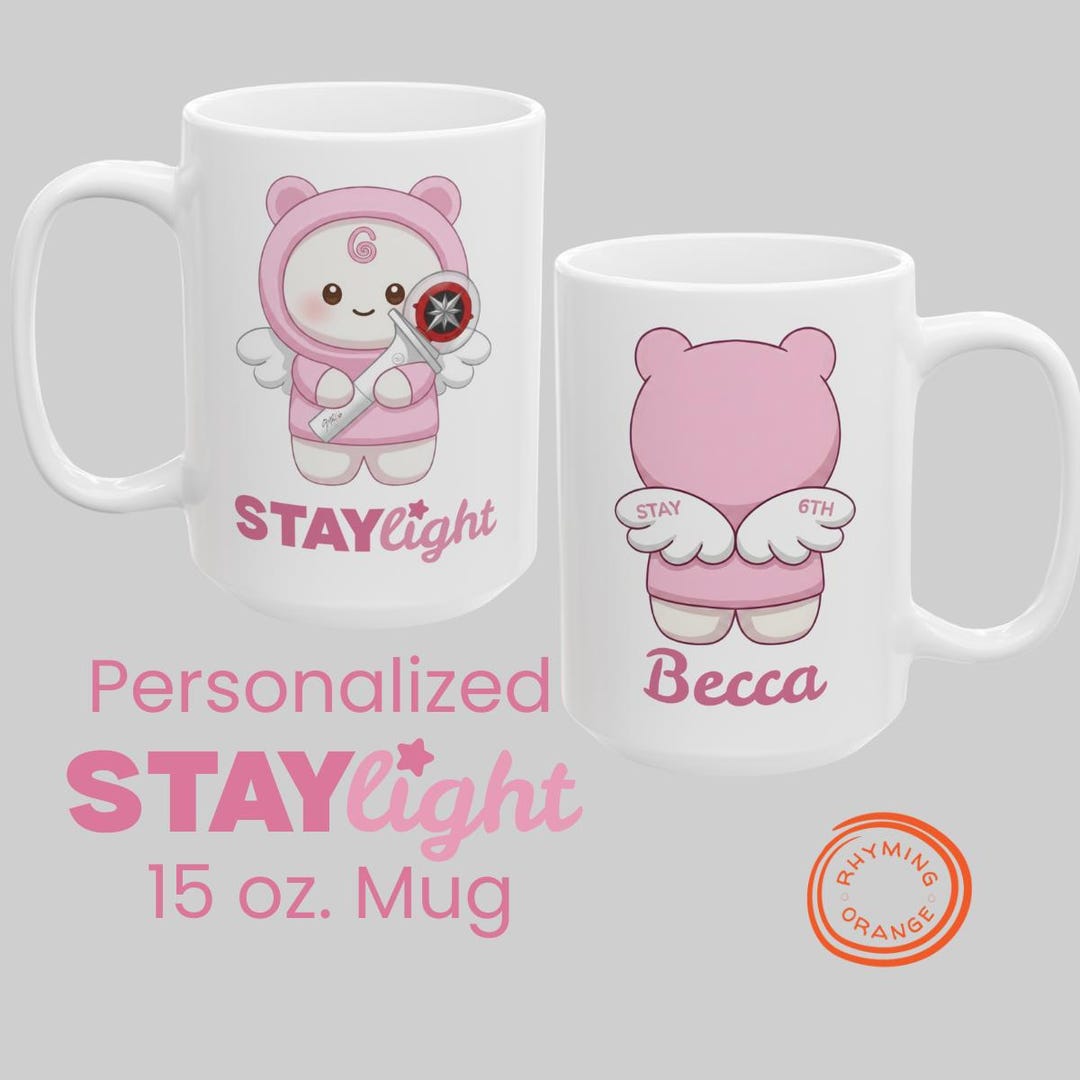 Personalized Stray Kids *staylight* 15 Oz Ceramic Mug, Custom STAY ...