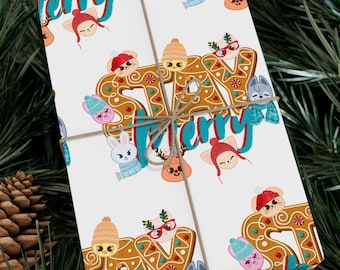 Stray Kids SKZoo Wrapping Paper, SKZ STAY Merry Gift Wrap, StrayKids Christmas Holiday Bbokari BangChan Hyunjin Changbin LeeKnow I.N Merch