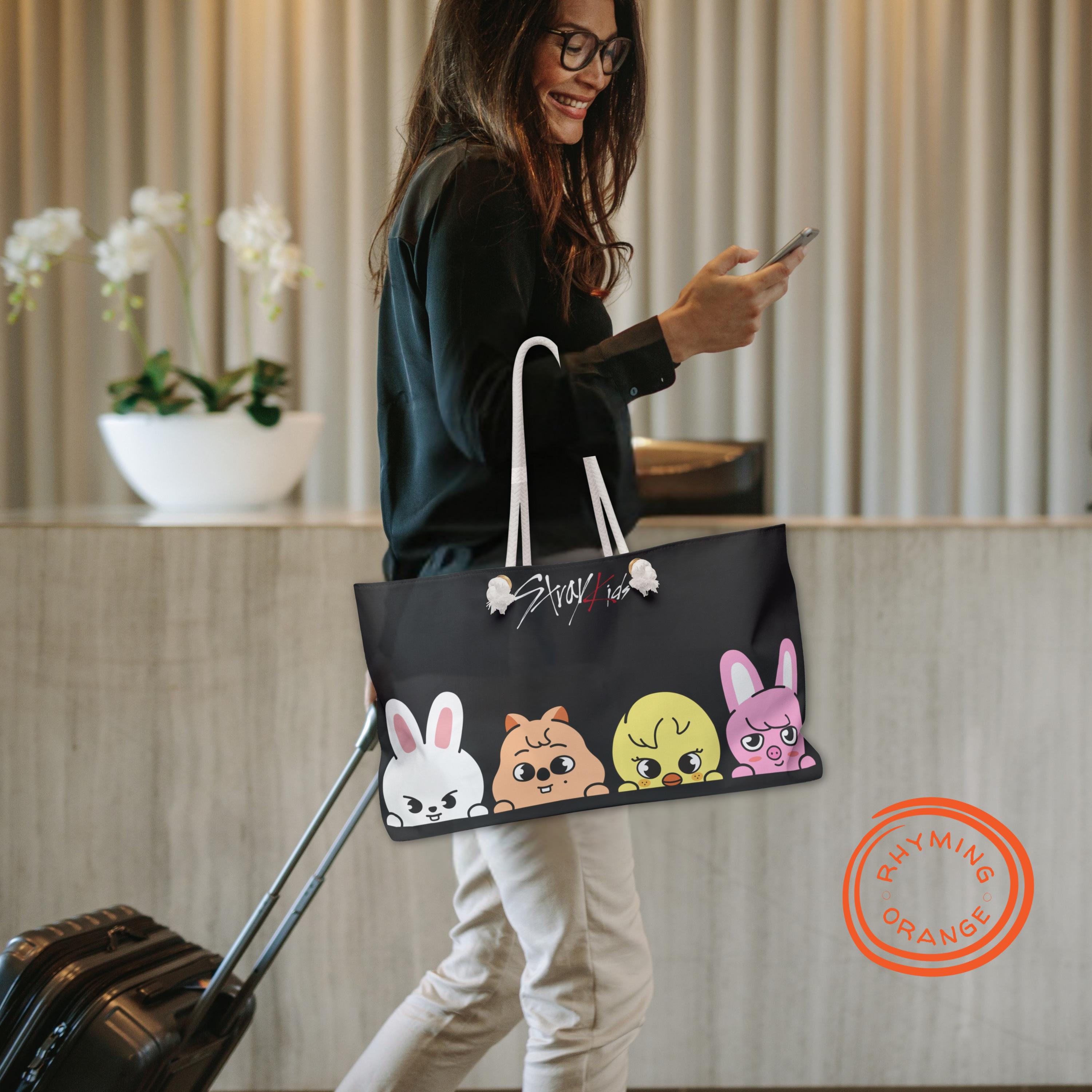 SKZOO Weekender Bag, Stray Kids Travel Tote, SKZ STAY Overnight