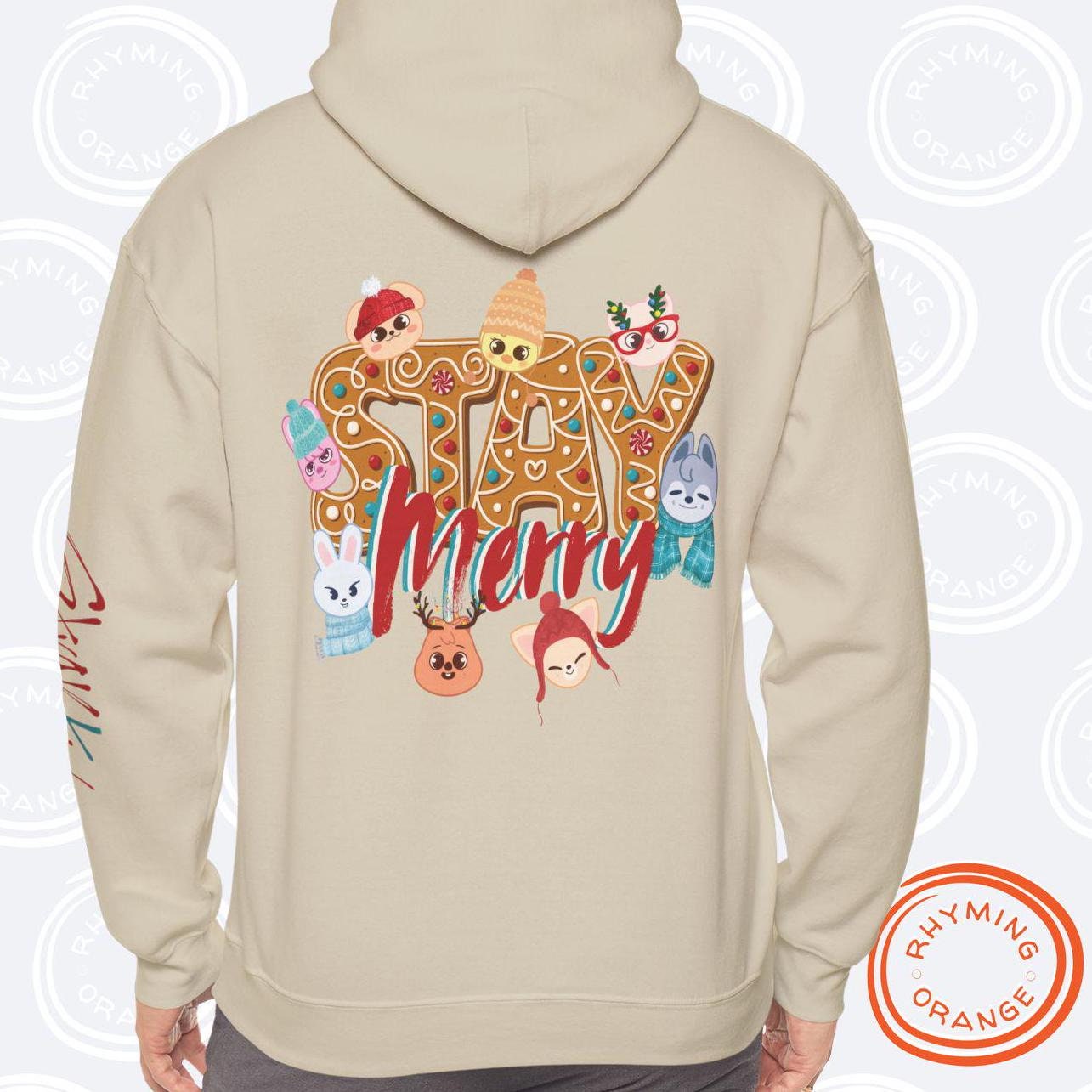 StrayKids スキズ Xmas ヒョンジン メンプロ フーディー Stray Kids Holiday Hoodie, Skzoo Gingerbread Hooded Sweatshirt