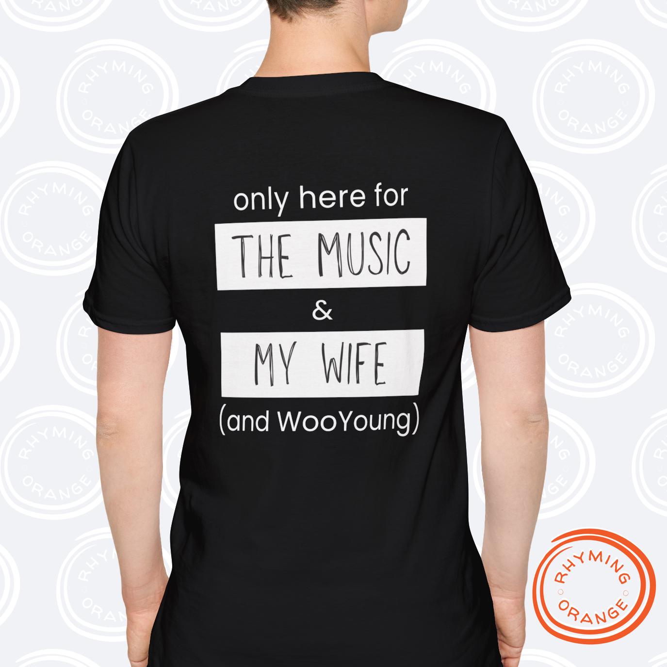 Custom ATEEZ "Only here for the music, my [wife/husband/daughter/son/kids/BFF], and [ATEEZ bias]" Unisex T-Shirt, Concert Tee San Hongjoong