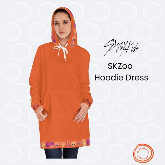 Orange hoodie dress best sale
