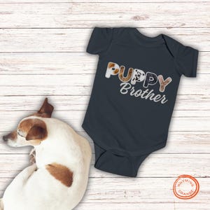 Body de bebé para hermano perro, mono personalizado con letras peludas para hermano mascota, regalo para baby shower, regalo para recién nacido, regalo para futura mamá, conjuntos familiares