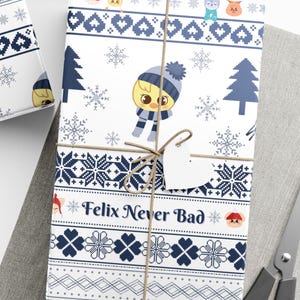 Stray Kids Pullover Print Geschenkverpackung, SKZoo &quot;Felix Never Bad&quot; Geschenkpapier, StrayKids Song Holiday Wrap, Bbokari SKZ Kpop Christmas Merch.&quot;