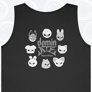 Evil SKZoo DominATE Tank Top, Stray Kids Tour Merch Sleeveless Shirt, SKZ Bbokari Wolf Chan Dwaekki Leebit PuppyM Quokka FoxI.Ny Jiniret