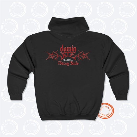straykids WORLD TOUR トレーナー Mサイズ ブラック Stray Kids Dominate Tour Unisex Full Zip Hoodie, SKZ Merch