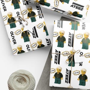 Carta da regalo personalizzata con minifigure Mingi *Fix On*, carta da regalo personalizzata per il tour ATEEZ Concert Bricks, gadget per compleanni e feste dei fan del Kpop Atiny