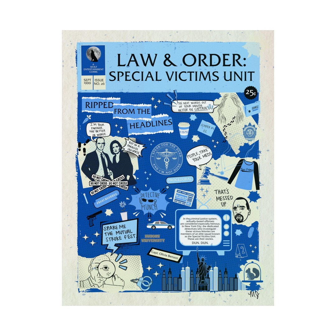 Law & Order SVU Comic Inspired Poster Etsy