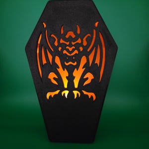 Gargoyle Coffin LED tealight