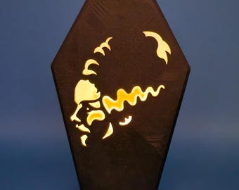 Bride of Frankenstein #2 Coffin - LED Tea Light