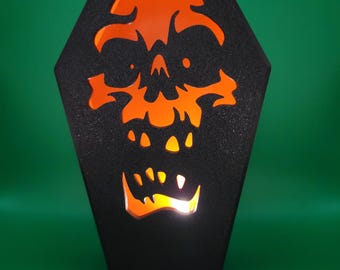 Skull Coffin LED tealight