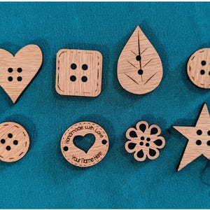 Custom Wood Buttons, Wooden Buttons, Craft Buttons