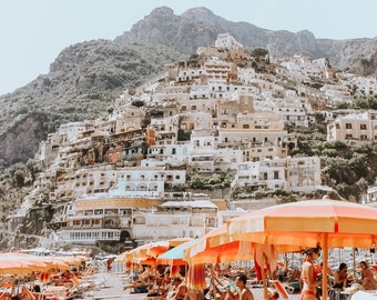 Amalfi Coast Art Print, Positano Beach Photography, Italy Artwork