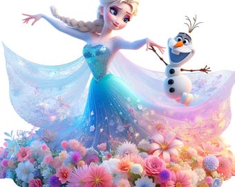 Elsa and Anna printable 300dpi  TShirt PNG  Dtg Sublimation Ready monkey crocodile design