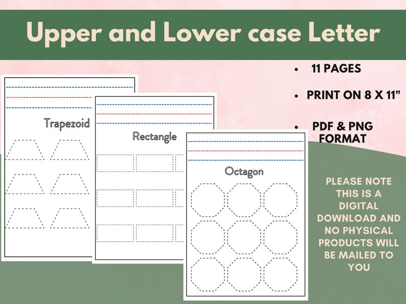 Preschool Shape Tracing, Basic Shape Tracing, Shape Tracing Worksheets ...