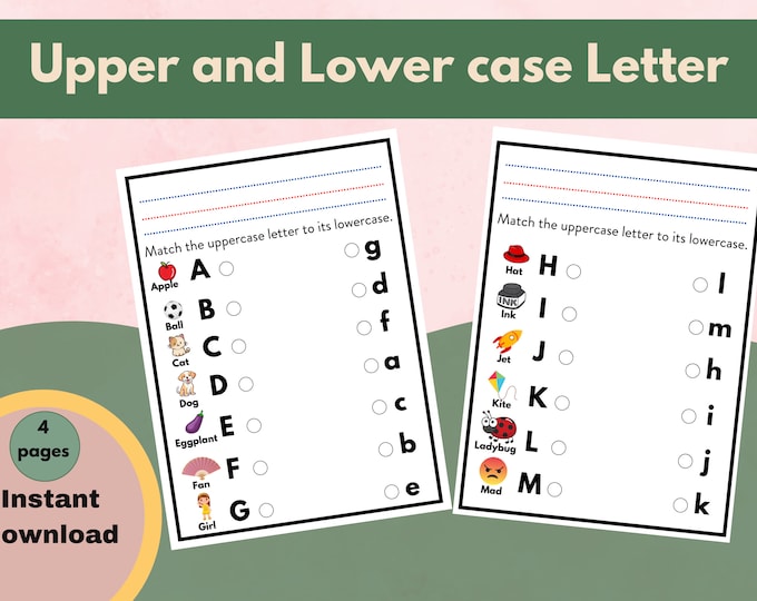 Alphabet Letter Matching Activity - Etsy Canada