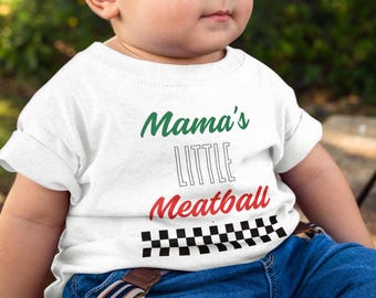 Toddler's Mama's Little Meatball Fine Jersey Tee, Italian, Unisex
