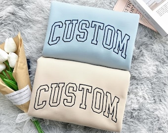 Custom Embroidered Varsity Crewneck,Embroidery Crewneck,Personalized University sweater,Personalized Sweatshirt,Personalized Gift
