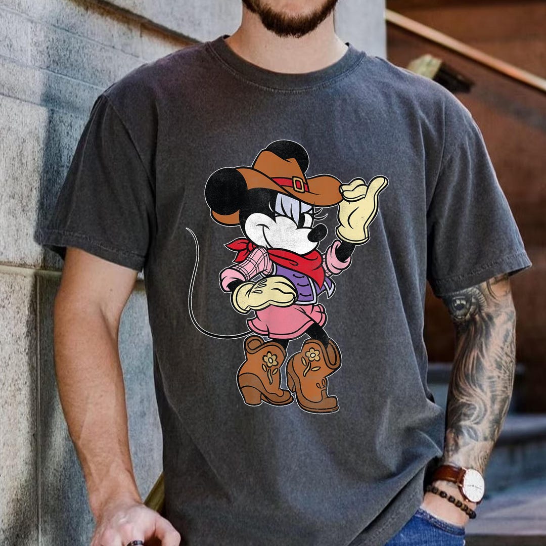 Disney Minnie Mouse Cowgirl Costume T-shirt, Western Minnie Tee ...