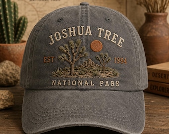 Custom Embroidered Joshua Tree National Park Hat Desert Hiking Outdoor Dad Cap Gift