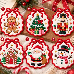 Custom Embroidered Christmas Patch, Iron On Sew On Hook and Loop Holiday Patch, Santa Snowman Gingerbread Festive Gift