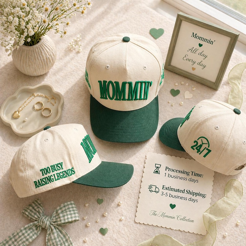 Custom Mommin' Embroidered Hat Too Busy Raising Legends Embroidered Cap Gift for Mom Mother Gift Funny Mom Life Hat image 1
